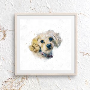 Aangepaste aquarel huisdier kunst aan de muur, favoriete huisdier illustratie van foto, huisdier aandenken, gepersonaliseerde huisdier tekening, hond kunst, kattenkunst, eerste huisdier