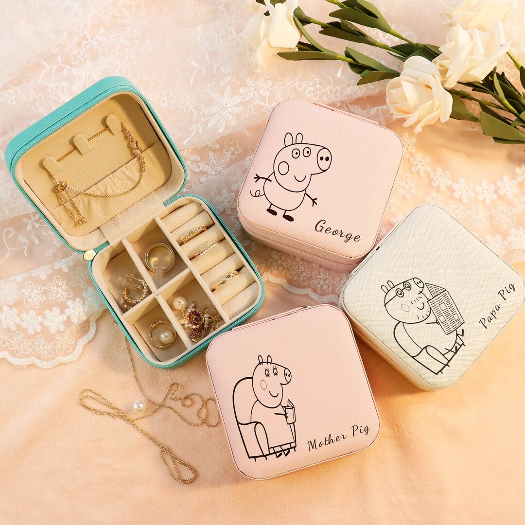 Peppa Pig Jewelry Box Travel Jewelry Box Personalized Etsy
