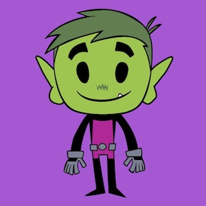 Beast boy Teen Titans Go svg file for cutting machine (6 colors)