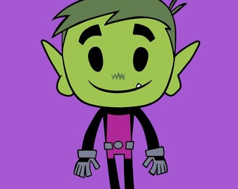 Beast boy Teen Titans Go svg file for cutting machine (6 colors)