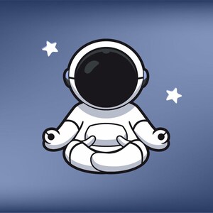 Archivo SVG de astronauta Zen para máquina de corte (5 colores / 5 capas)