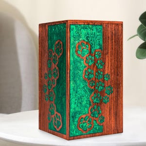 Personalized Pet Urns for Dogs Urn Paw Handcraft Rosewood Dog Urn Box Custom Pet Memorial Gift Custom Cremation Urn