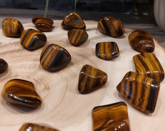 Tigerauge Trommelsteine | Edelsteine, Mineralien | Schutz | Naturprodukt | spirituelle Geschenke | fair & ethisch | Tigerauge mit Hämatit