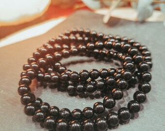 Schwarzer Turmalin Armband | Schörl | Schutzstein | Edelstein Armband | Kristallschmuck | Spirituelle Geschenke | fair & ethisch