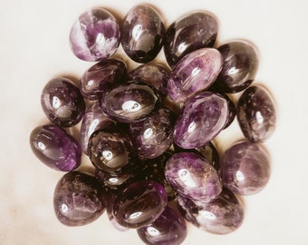 Amethyst Trommelstein| Heilstein & Schutzstein | Kristall für Meditation und Energiearbeit | spirituelles Geschenk | Crystal Tumbled Stone