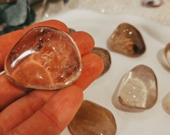 Natur Citrin Trommelsteine | Fülle | Manifestieren | Handschmeichler | Heilsteine & Kristalle | Spirituelle Geschenke