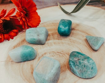Amazonit Trommelsteine | Heilsteine | Handschmeichler | Edelsteine, Kristalle, Mineralien | Spirituelle Geschenke | fair & ethisch