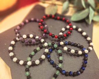 Lava Armbänder Mix | Schmuck | Geschenk | Esoterik | Kristalle, Edelsteine, Mineralien | fair & ethisch | Natursteine | Schutz | Energie