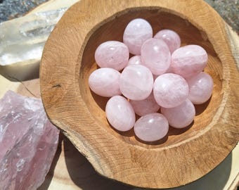 Rosenquarz Trommelsteine | Liebe | Selbstliebe | Heilsteine | Handschmeichler | Edelsteine, Kristalle | fair gehandelt