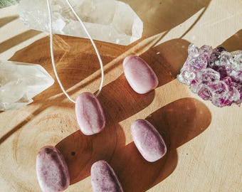 Lepidolith Halskette – A-Qualität | Heilstein für Ruhe, Gelassenheit & Selbstliebe | Schutz und Herzöffnung | Kristall, Chakra, Meditation