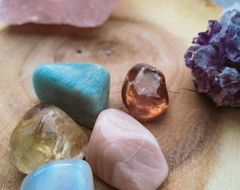 Kleines Mystery Trommelstein-Set – intuitiv ausgewählte Edelsteine | Überraschungsset | Geschenkidee | fair gehandelte Edelsteine