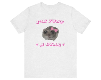 Trauriger Hamster Meme T-Shirt, Lustiges Viral Shirt, Geschenk für Sie