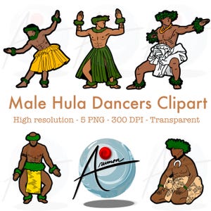 Hula Dancer PNG Clipart: Hawaiian Digital Art, Transparent Background
