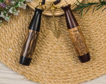 Personalized Wooden Keepsake Bottle Pendant with Hand Strap, Custom Engraved Mini Wooden Vial Memorial Gift with Spoon