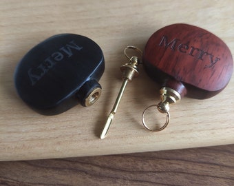 Juego personalizado de mini cucharas de botellas de madera personalizadas, viales de madera con mini cucharas, viales de sándalo con mini cucharas para almacenar hierbas