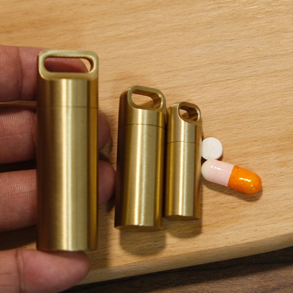 Boîte à pilules EDC, boîte à pilules scellée en métal, mini boîte à pilules, boîte à pilules porte-clés en métal, étui de rangement pour médicaments, boîte à pilules étanche