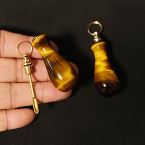 Agate bottle keychain pendant,Perfume vial spoon,Keychain spoon pendant ,Mini bottle spoon necklace,Agate pendant