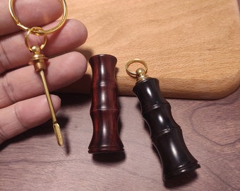MIni Löffel Fläschchen Schlüsselanhänger, Kleine Flasche Löffel Set aus Holz, Alte Holzfläschchen mit Mini Löffeln zum Aufbewahren von Kräutern, Holz Haustier Urne Schlüsselanhänger