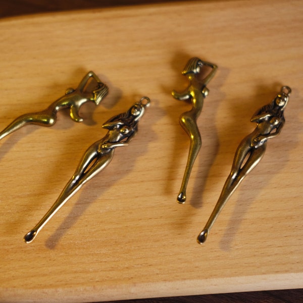 Vintage brass ear spoon,Creative copper scoop pendant,Mini ear spoon keychain,Handmade brass ear pick,Ear cleaning,Brass ear spoon