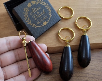 Personalized Engraved Gift Box with Wooden Mini Bottle Set, Handmade Vintage Vial Accessories, Rustic Keepsake Gift, Unique Collector Gift