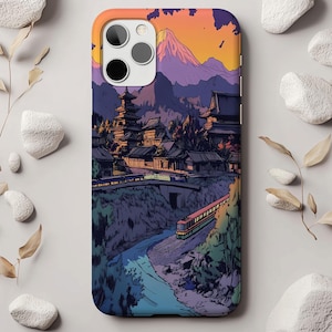 Japanese Anime Phone Case,  Aesthetics Phone case, Anime Landscape Phone Case For  iPhone 16 15 14 13 12 11 X Pro Max,  Galaxy S25 S24 Ultra