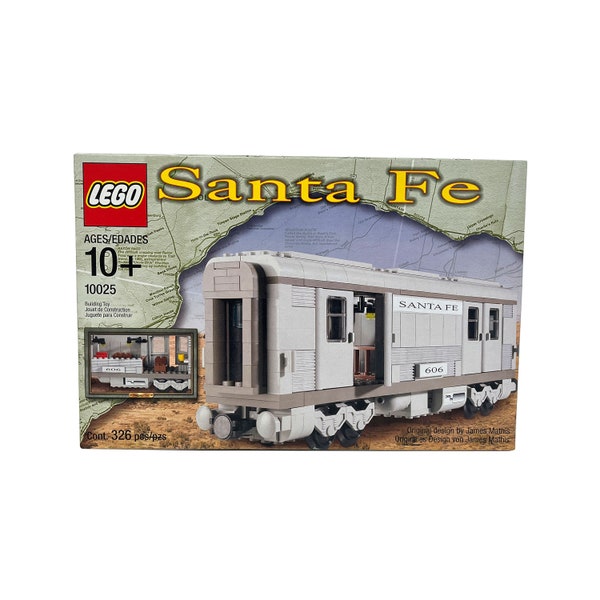 Lego 9V Train Set 10025-1 de 2002 « Santa Fe Cars SET I » TRAIN - NEUF et scellé - ensemble collector rétro rareté très rare