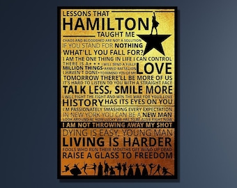 Canvas Wall Art,Hamilton An American Musical Poster, Alexander Hamilton Taught ME Canvas Print,Movie Poster Gift,Hamilton The Musical Print