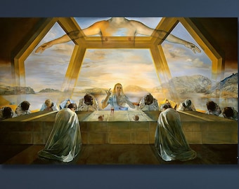 Salvador Dali The Sacrament of the Last Supper Canvas Wall Art,Reproduction Prints,Salvador Dali Canvas,Salvador Dali Picture,Dali Wall Art