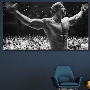 Arnold Schwarzenegger Mr Olympia 1974 druckbares Poster, Arnold Schwarzenegger Classic Freestyle Pose, druckbares Poster, Arnold Leinwanddruck
