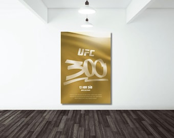 UFC 300 Alex Pereira contro Jamahal Hill Titolo di campione dei pesi massimi leggeri Gaethje Holloway Oliveira Fight Poster Ultimate Fighting Greatest