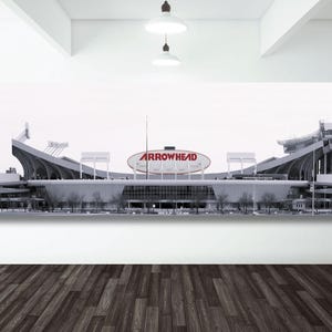 Kansas City Stadium Canvas Print, Arrowhead Kansas City Chiefs Stadium Wall Art, Arrowhead Poster, Arrowhead Wall Decor, Kids Room Wall Art