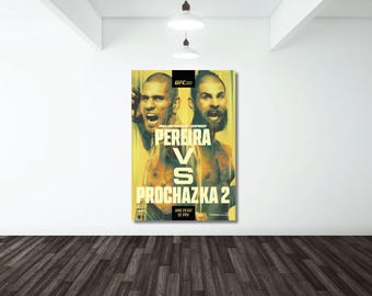 UFC 303 Pereira vs Prochazka 2 Fight Poster, Canvas Art