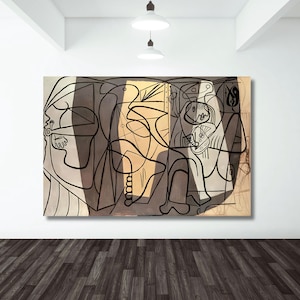 Artist and His Model, 1926 by Pablo Picasso, Picasso Canvas Decor, Picasso Poster, Picasso Print, Modern Canvas Art,Abstract Art Print,Gift