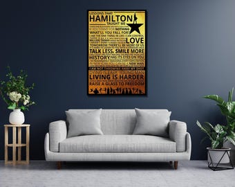 Canvas Wall Art,Hamilton An American Musical Poster, Alexander Hamilton Taught ME Canvas Print,Movie Poster Gift,Hamilton The Musical Print