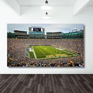 Lambeau Field poster print, Green Bay Packers football stadium wall art,Sports Poster, Mid Century Modern, Football Fan,Green Bay Packers