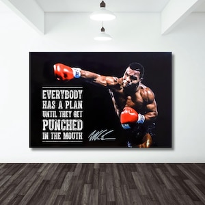 CANVAS WALL DESIGN Mike Tyson Canvas Wall Poster Boxing Canvas Wall Art,Home Decor,Gym Mike Tyson Poster,Mike Tyson Canvas Mother&#39;s Day Gift