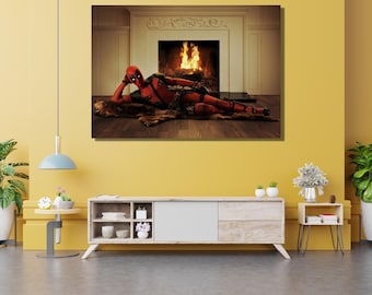 Deadpool canvaskunst, grappige filmposter, woondecoratie, klaar om op te hangen
