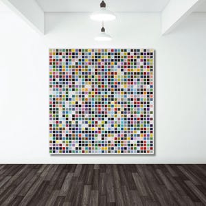 Gerhard Richter 1024 Colours Print on Canvas,Gerhard Richter Painting, Gerhard Richter Artworks,1024 Colour Canvas Wall Art,Modern Wall Art