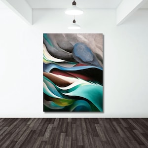 Georgia O&#39;Keeffe From The Lake No 1 Ready To Hang Canvas,From The Lake No 1,Vintage Wall Art,Landscape Poster,Modern Art,Wall Gallery Print