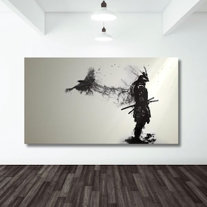 Samurai Canvas Painting,Samurai Poster,Samurai Man Canvas Print ,Wall Decor,Home Decor,Office Decor,Japan art, Japanese Gift,Chinese Style