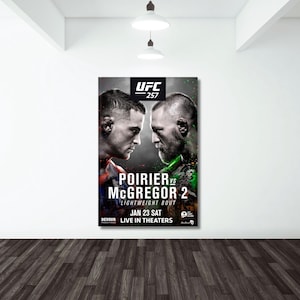 UFC 264 Conor McGregor Vs Dustin Poirier 2 Rematch Lightweight Championship Title Fight Poster,Ufc Fight Print,Ufc Poster,Neon Ufc Picture