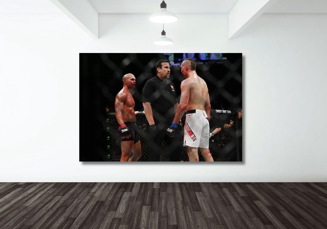 Roddie Rory Robbie Lawler and Rory Mcdonald Staredown UFC Wall Art Ready to Hang ...