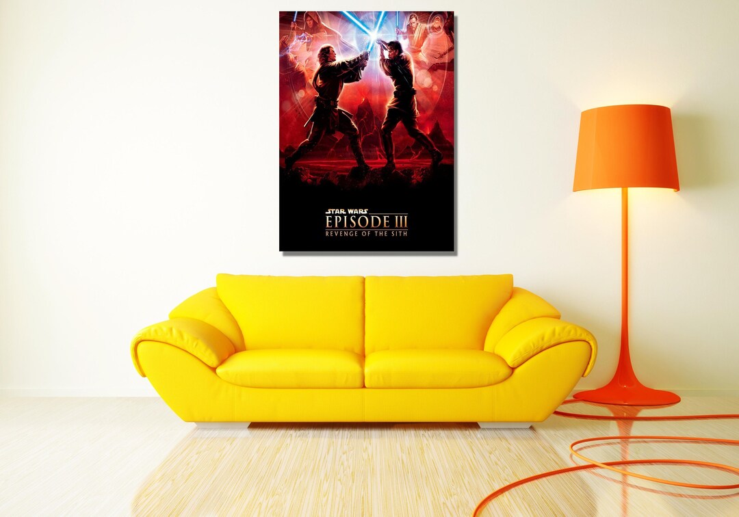 Starwars Anakin Vs Obi Wan Poster Canvas Wall Art,anakin Skywalker ...