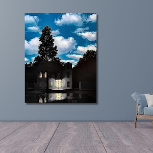 René Magritte The Empire of Light Ready To Hang Canvas,Rene Magritte,Rene Magritte Canvas,Rene Magrite Rolled Print,Magritte Exhibition Art