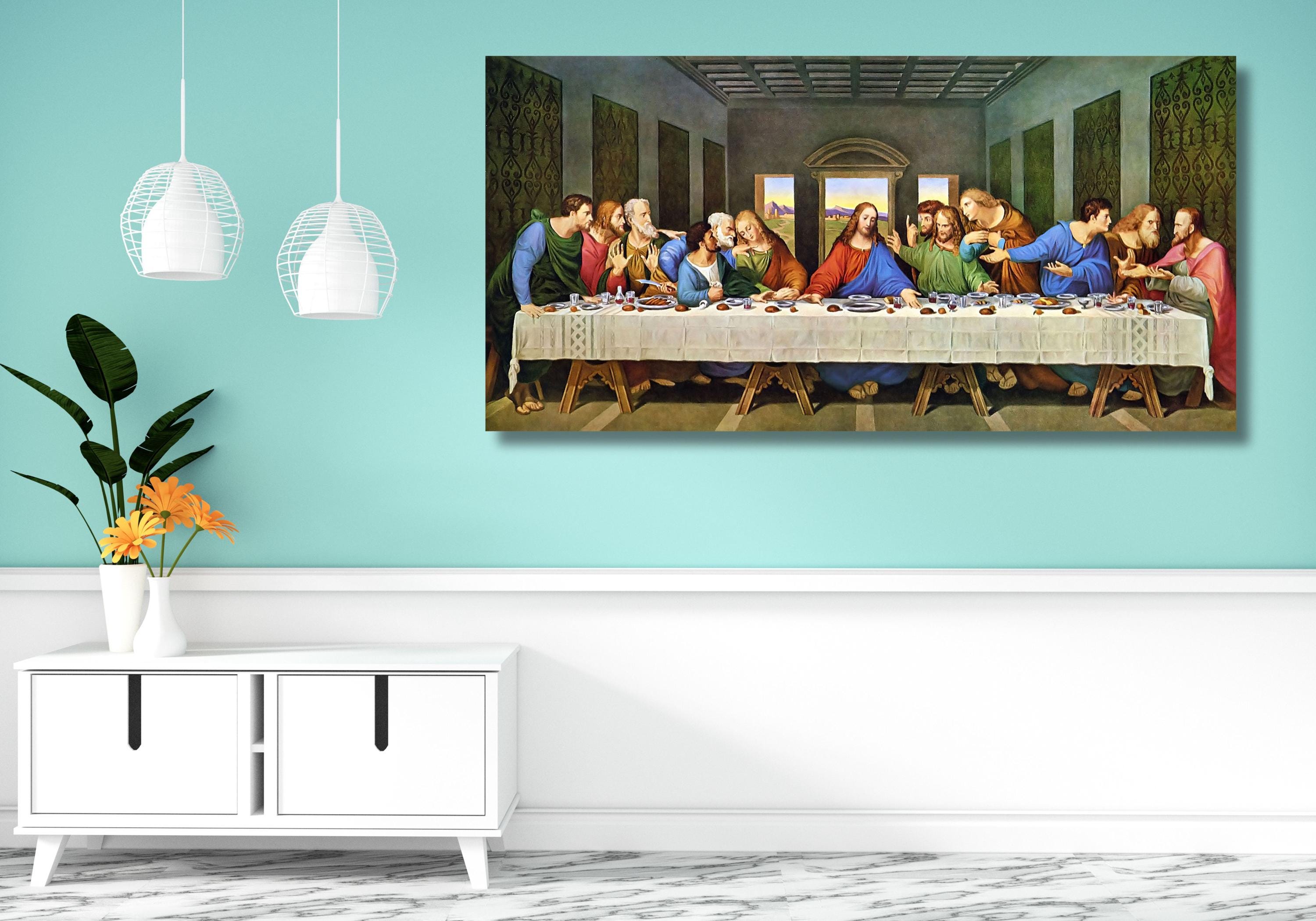 The Last Supper Canvas Print, Leonardo Da Vinci Famous Wall Art - Etsy ...