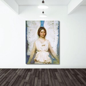 Póster de ángel en lienzo, Abbott Handerson Thayer, decoración victoriana