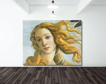 Sandro Botticelli Canvas Wall Art,Botticelli The Face of Venus Art Print,Canvas PosterPanel Home Decor Gift,Botticelli Artwork,Renaissance