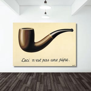 Ceci N’est Pas Une Pipe Rene Magritte the treachery of images 1929 Ready To Hang Canvas,The Treachery of Images,Ceci N’est Pas Une Pipe Rene