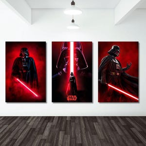Star Wars Posters, Vintage Star Wars, Wall Art, Movie Poster Print, Space Travel Poster, Set of 3, Star Wars Film,Gift for her, Gift for Him