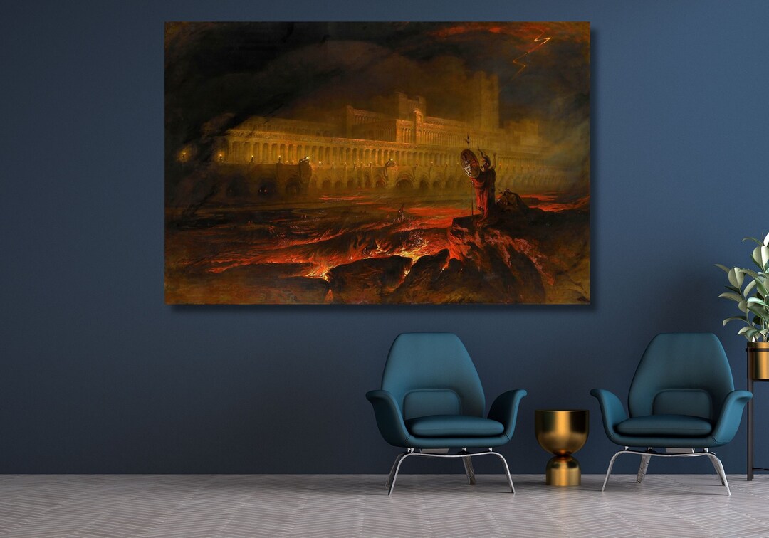 Pandemonium by John Martin, John Martin Canvas Print, John